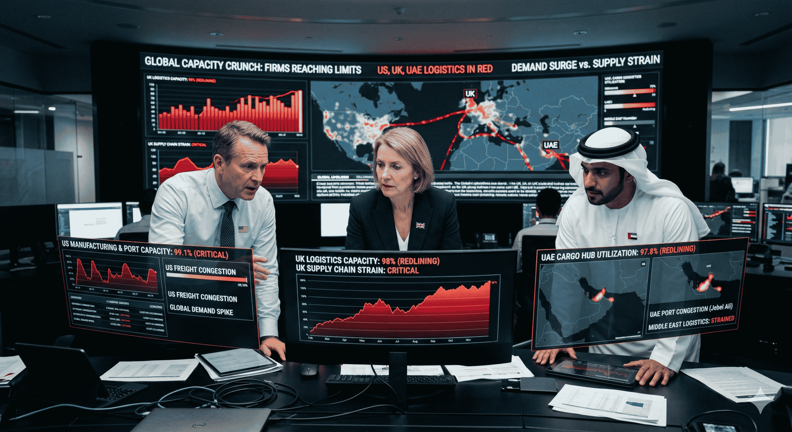 The Global Capacity Crunch: Why US, UAE, and UK Firms are Redlining